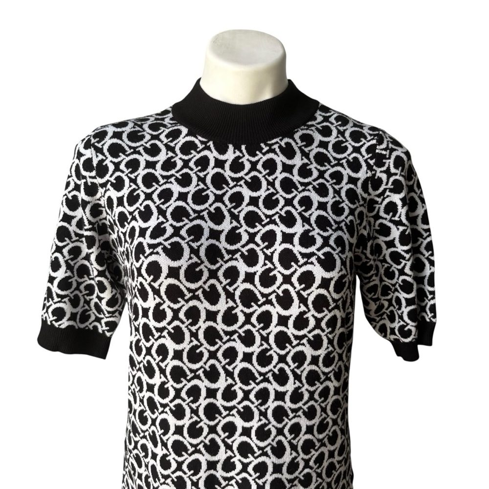NWT, Guess Lamia 4G Logo Short Sleeve Mock Turtleneck Sweater Dress, Sz XL - Picture 7 of 13